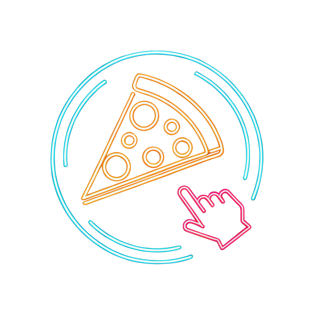 Pizza online ordering icon